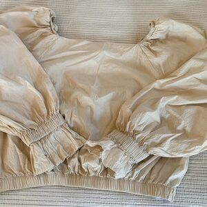 Women's Levi’s Cream Puff-Sleeve Crop Top